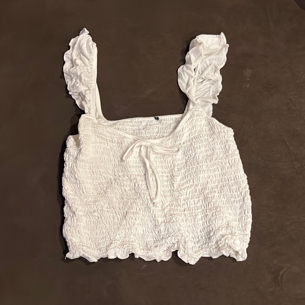 White crop top